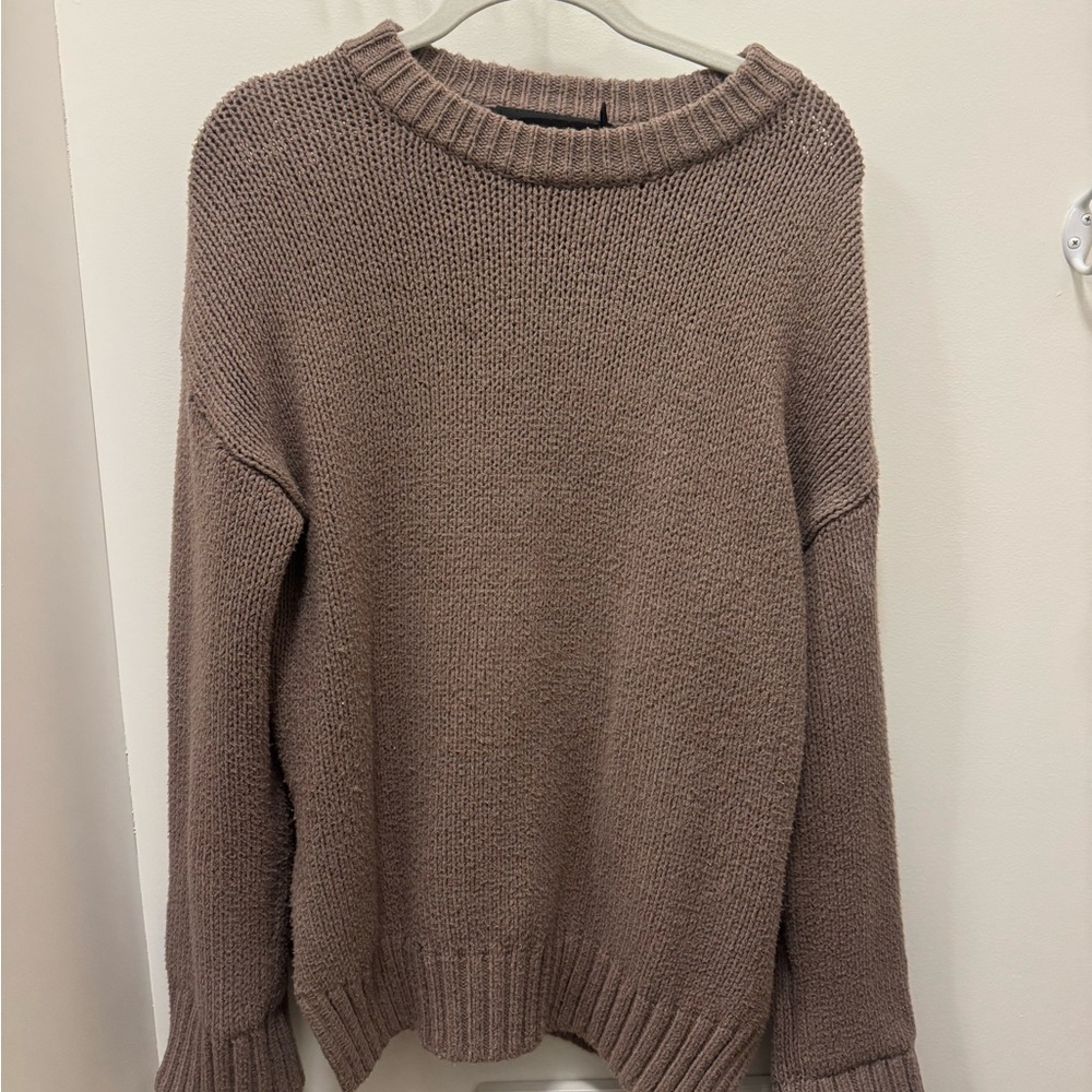 Jenni Kayne Taupe Crew Neck Sweater